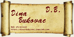 Dina Bukovac vizit kartica